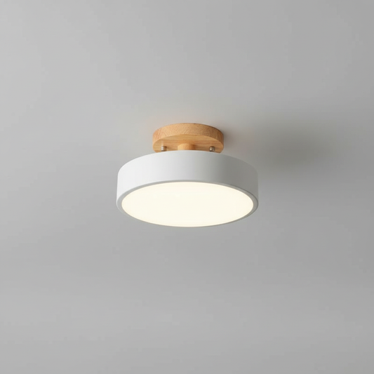 Illumine Halo | Wooden Flush Mount Ceiling Light with LED