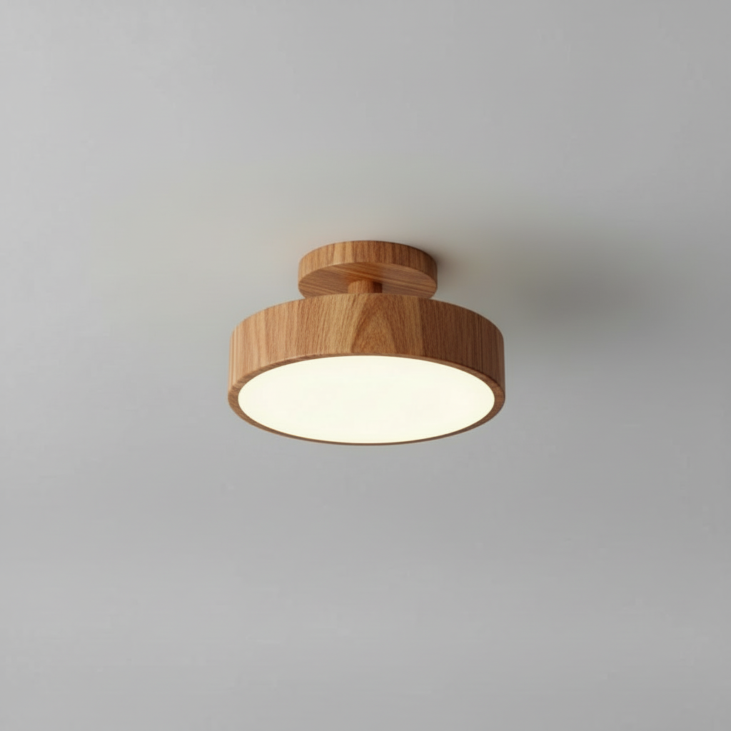 Illumine Halo | Wooden Flush Mount Ceiling Light with LED