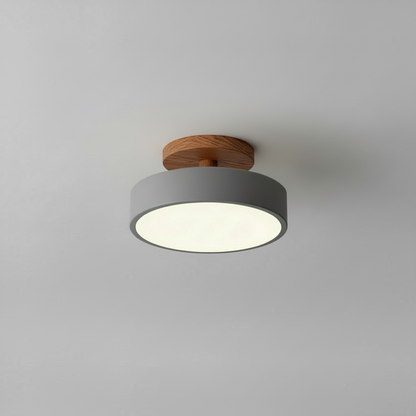 Illumine Halo | Wooden Flush Mount Ceiling Light with LED