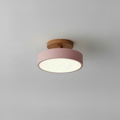 Illumine Halo | Wooden Flush Mount Ceiling Light with LED
