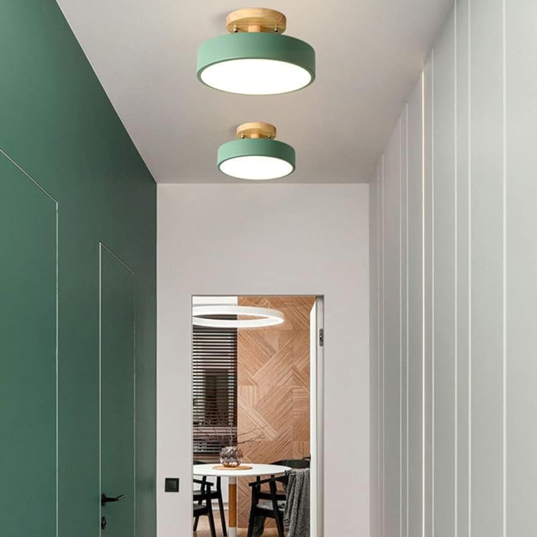 Illumine Halo | Wooden Flush Mount Ceiling Light with LED 1
